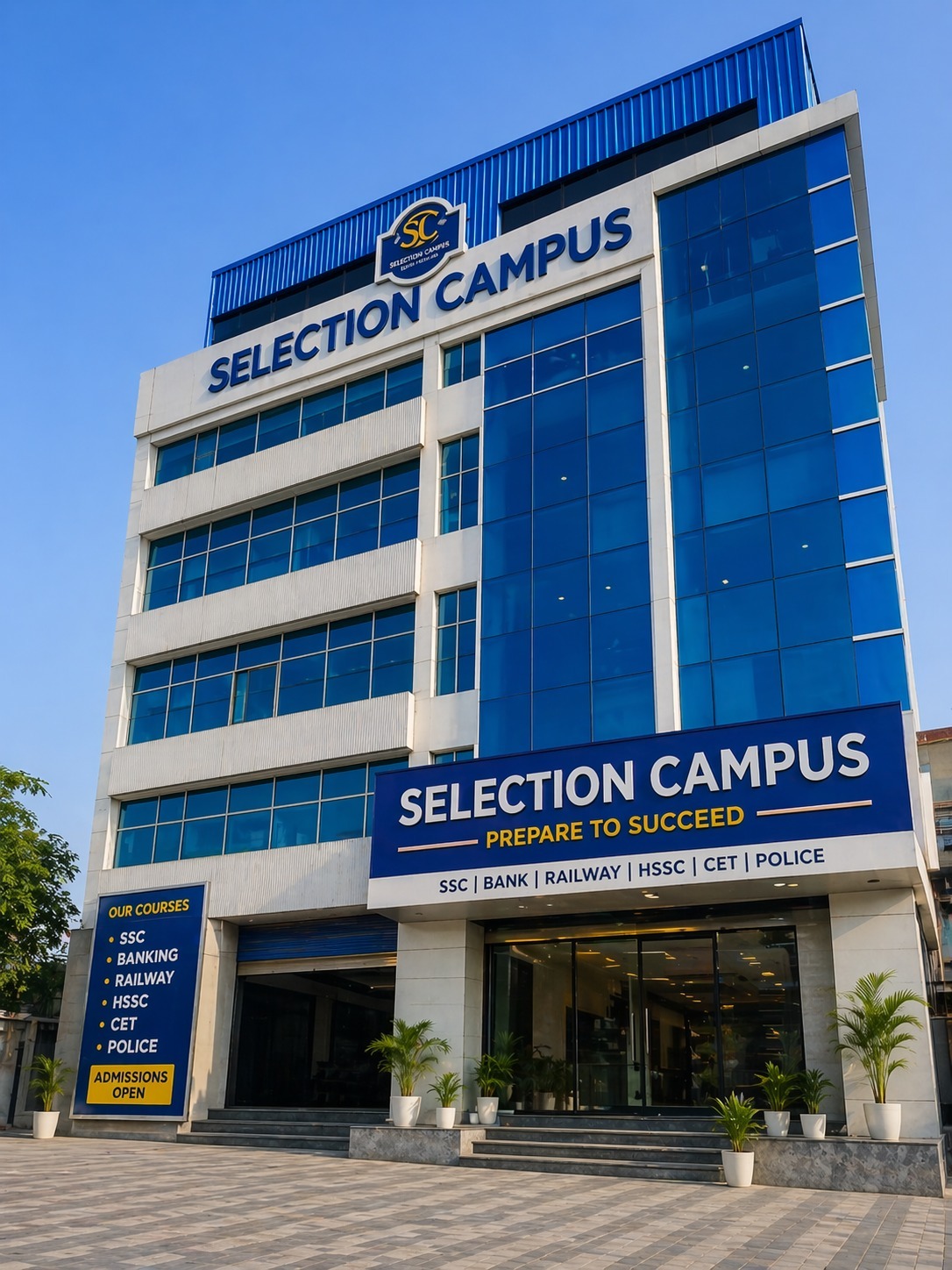 Selection Campus branded building exterior